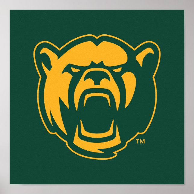 Baylor Bears Head Logo Poster (Front)