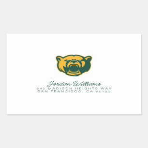 Baylor Bears Head Logo Rectangular Sticker
