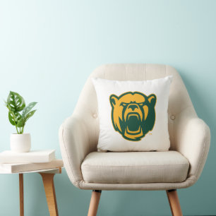 Baylor Bears Head Logo Throw Pillow