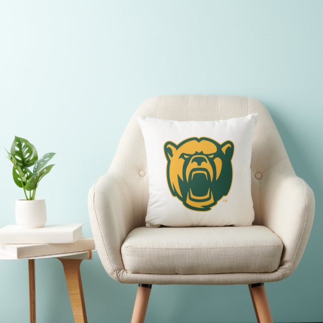 Baylor Bears Head Logo Throw Pillow (Chair)