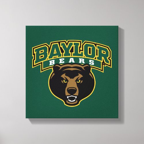 Baylor Bears Wordmark and Logo Canvas Print