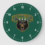 Baylor Bears Wordmark And Logo Large Clock at Zazzle
