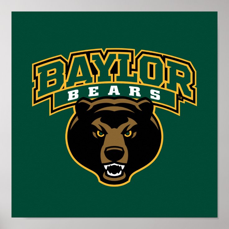 Baylor Bears Wordmark and Logo Poster | Zazzle