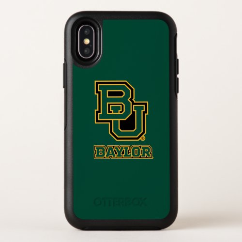 Baylor Block Letters and Logo Type OtterBox Symmetry iPhone X Case