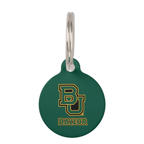 Baylor Block Letters and Logo Type Pet ID Tag