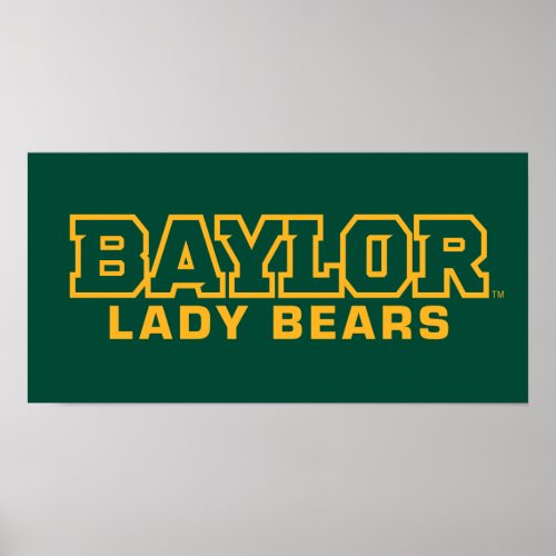 Baylor Lady Bears Wordmark Poster