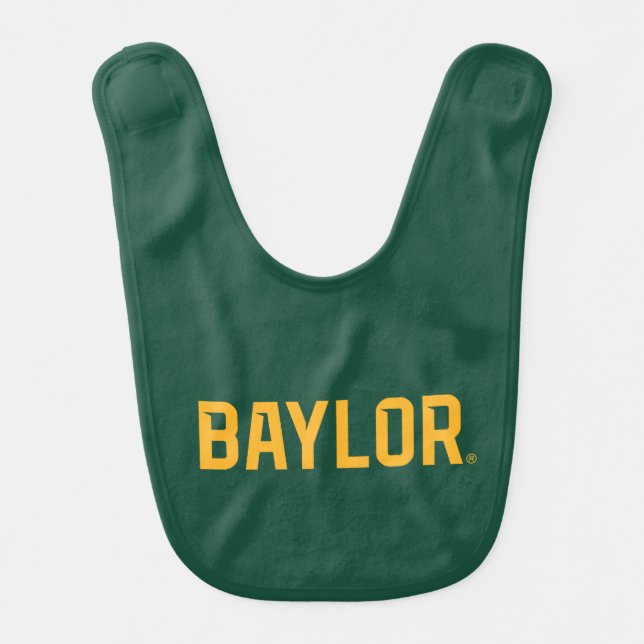 Baylor University BEARS Wordmark Baby Bib (Front)
