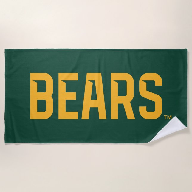 Baylor University BEARS Wordmark Beach Towel (Front)