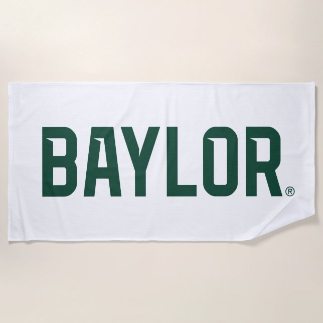 Baylor University BEARS Wordmark Beach Towel (Front)