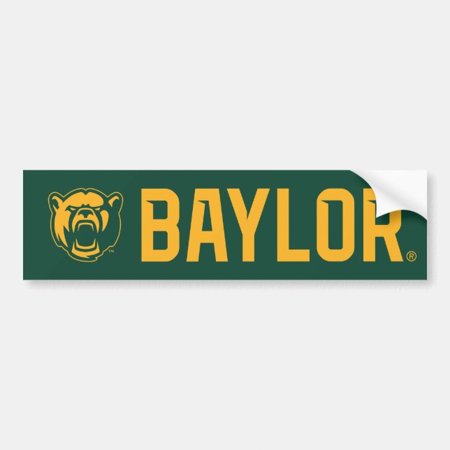 Baylor University BEARS Wordmark Bumper Sticker (Front)