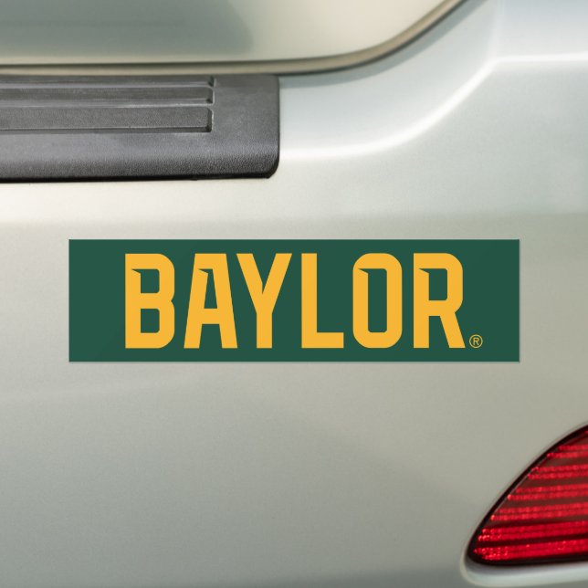 Baylor University BEARS Wordmark Bumper Sticker (On Car)