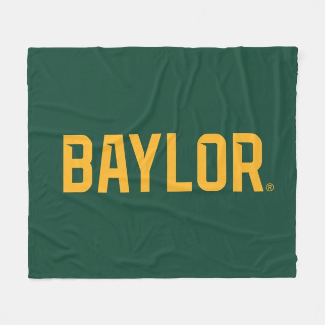 Baylor University BEARS Wordmark Fleece Blanket (Front (Horizontal))