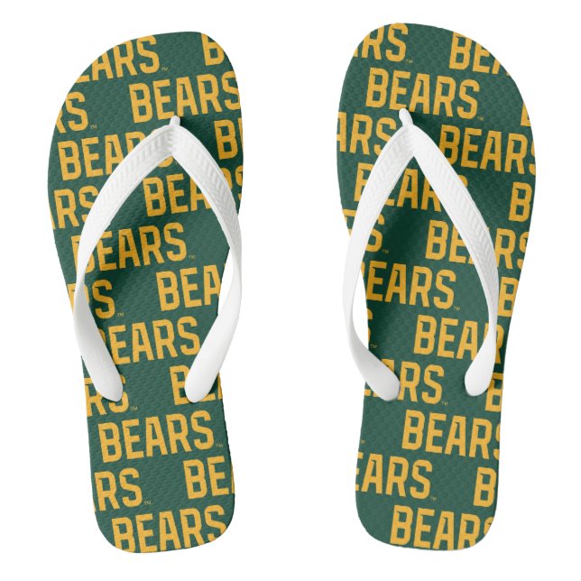Baylor University BEARS Wordmark Flip Flops (Footbed)