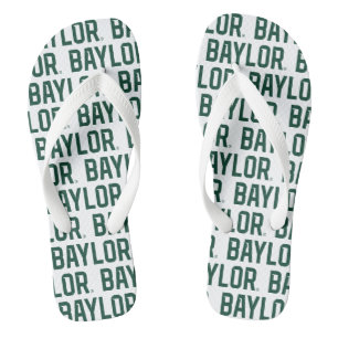 Baylor University BEARS Wordmark Flip Flops
