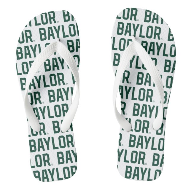 Baylor University BEARS Wordmark Flip Flops (Footbed)