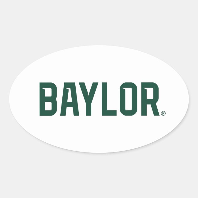 Baylor University BEARS Wordmark Oval Sticker (Front)