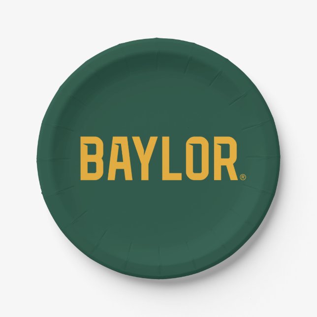 Baylor University BEARS Wordmark Paper Plates (Front)