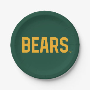 Baylor University BEARS Wordmark Paper Plates