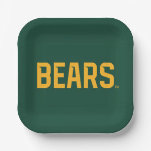 Baylor University BEARS Wordmark Paper Plates
