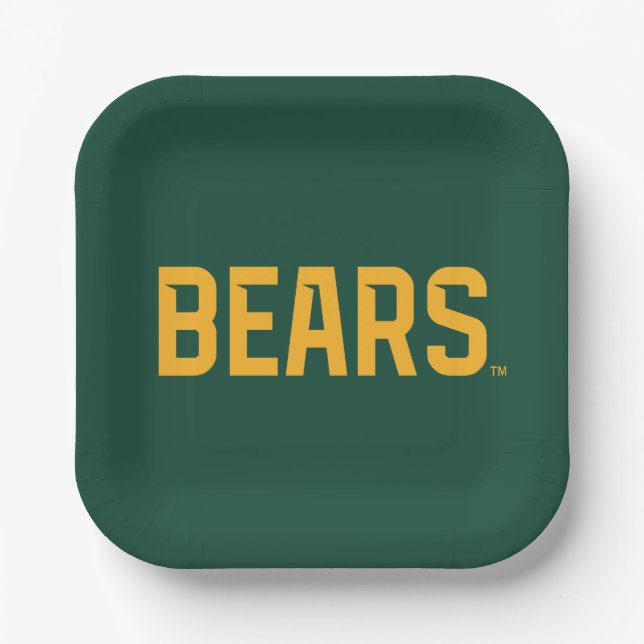 Baylor University BEARS Wordmark Paper Plates (Front)