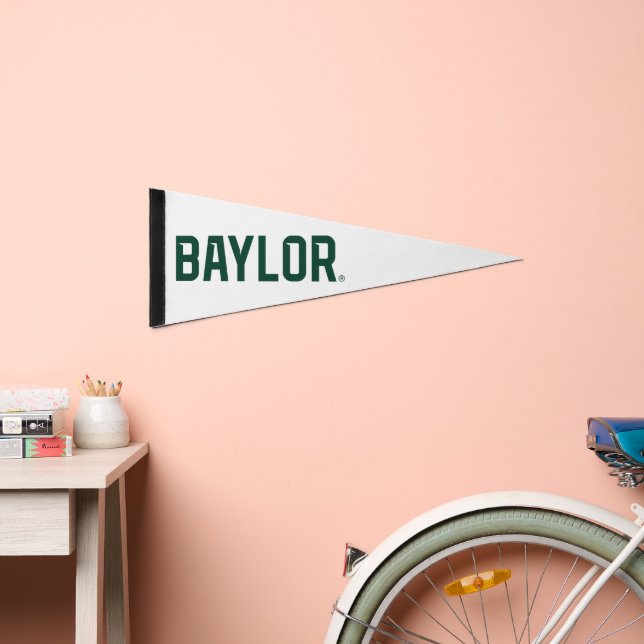 Baylor University BEARS Wordmark Pennant Flag (Front)