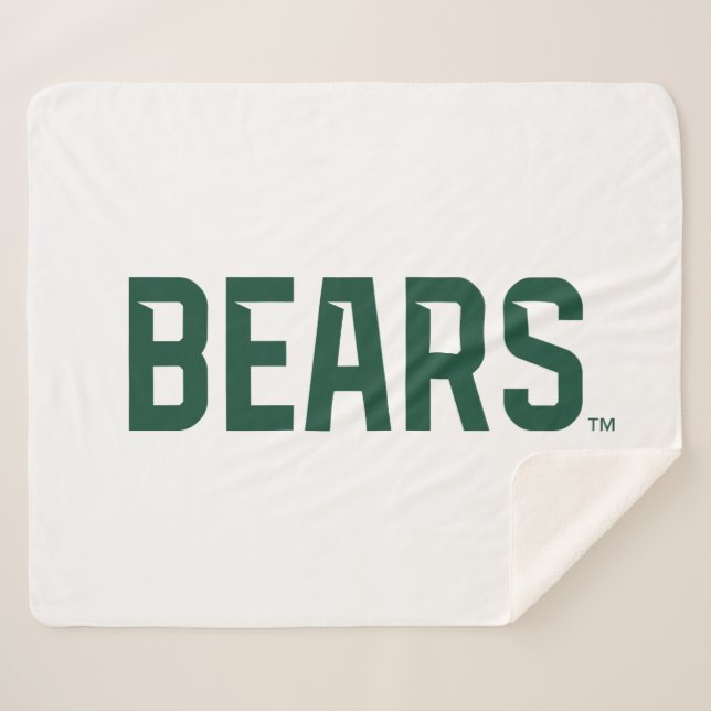 Baylor University BEARS Wordmark Sherpa Blanket (Front (Horizontal))