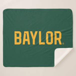 Baylor University BEARS Wordmark Sherpa Blanket