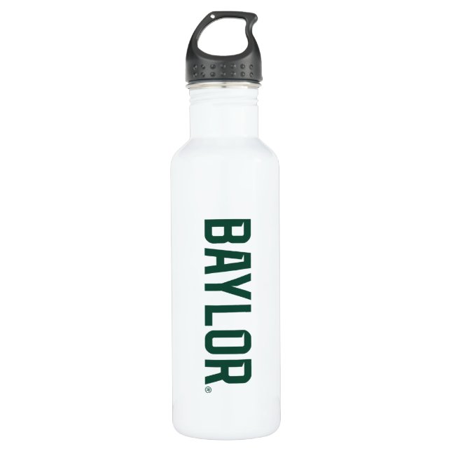 Baylor University BEARS Wordmark Stainless Steel Water Bottle (Front)