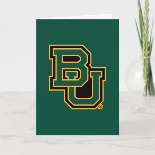 Baylor University Block Letters Card