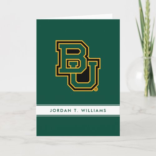 Baylor University Block Letters Card