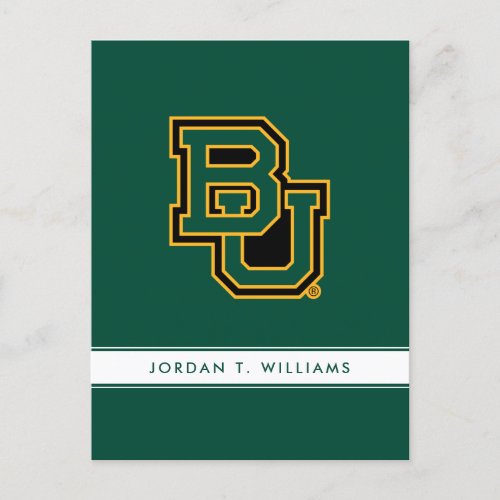 Baylor University Block Letters Invitation Postcard