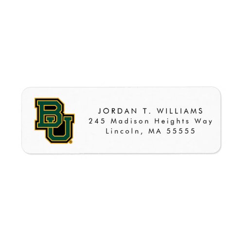 Baylor University Block Letters Label