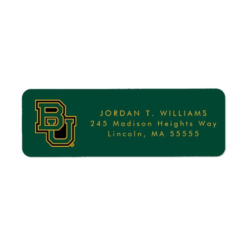 Baylor University Block Letters Label