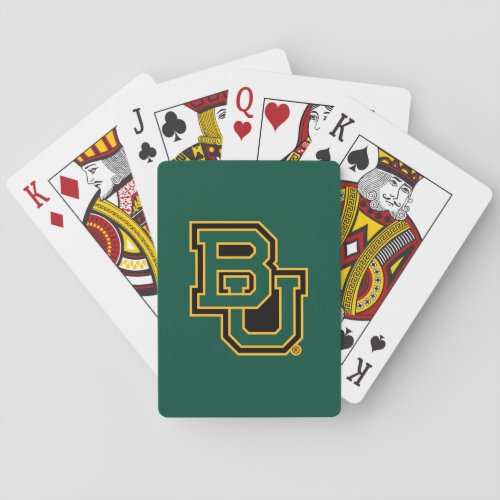 Baylor University Block Letters Poker Cards