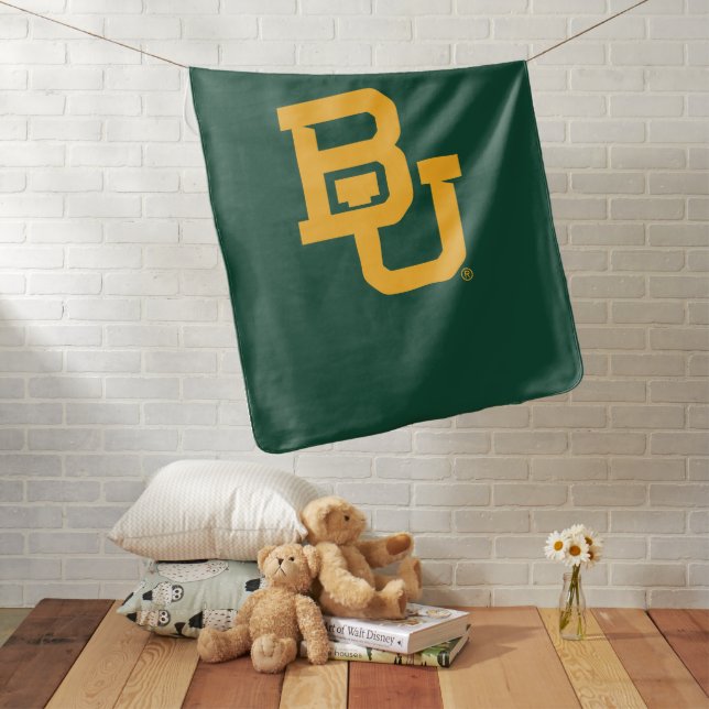Baylor University BU Logo Baby Blanket (In Situ)