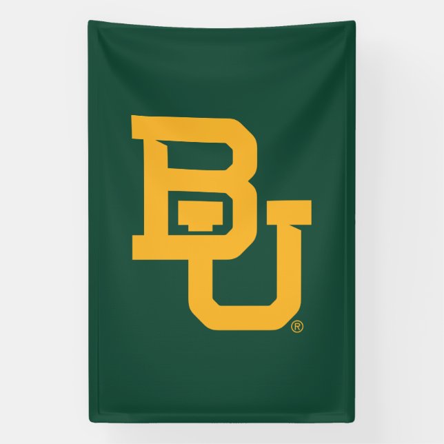 Baylor University BU Logo Banner (Vertical)