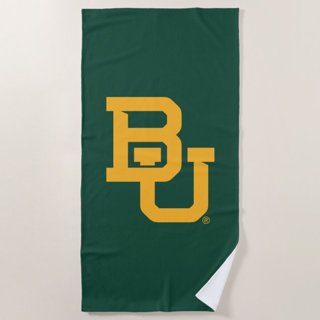 Baylor University BU Logo Beach Towel (Front)