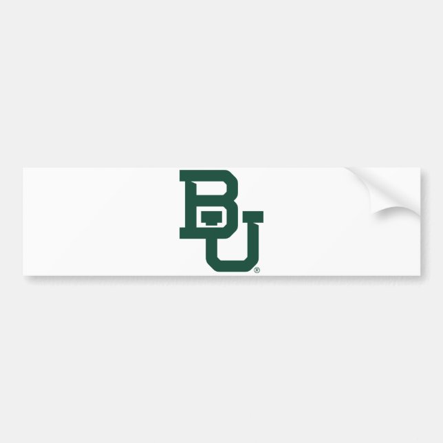 Baylor University BU Logo Bumper Sticker (Front)