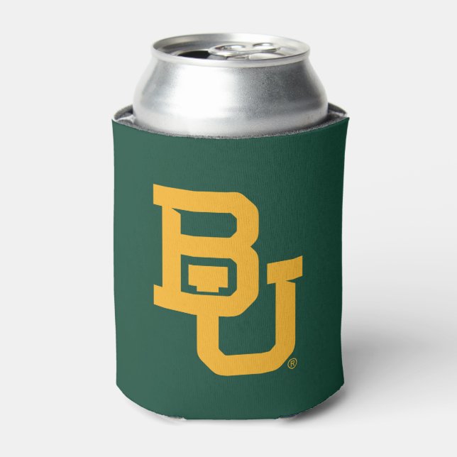 Baylor University BU Logo Can Cooler (Can Front)