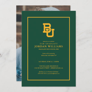 Baylor University BU Logo Graduation Announcement