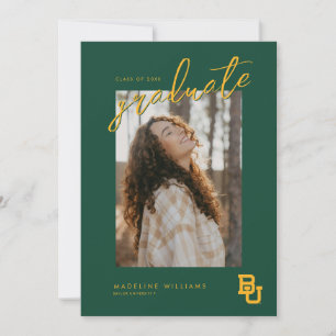 Baylor University BU Logo Graduation Announcement