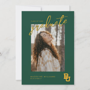Baylor University BU Logo Graduation Announcement