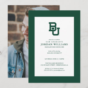Baylor University BU Logo Graduation Announcement