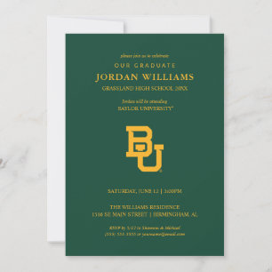 Baylor University BU Logo Graduation Announcement