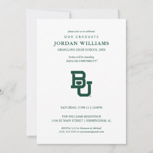 Baylor University BU Logo Graduation Announcement