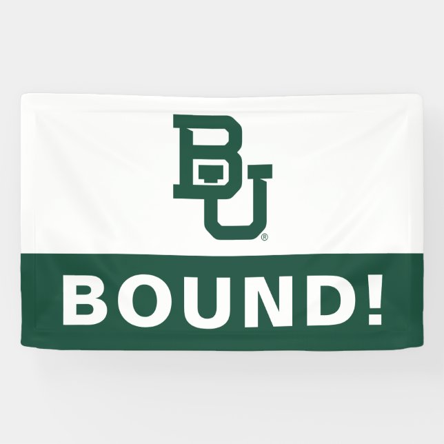 Baylor University BU Logo Graduation Banner (Horizontal)