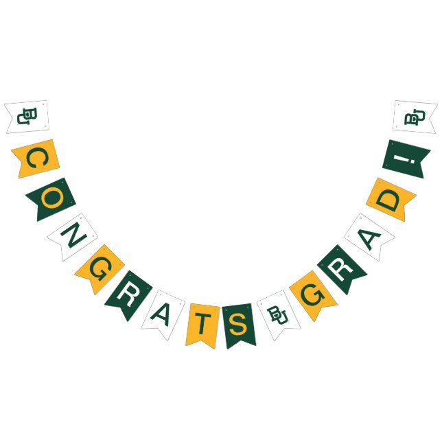 Baylor University BU Logo Graduation Bunting Flags (All)