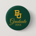 Baylor University BU Logo Graduation Button | Zazzle