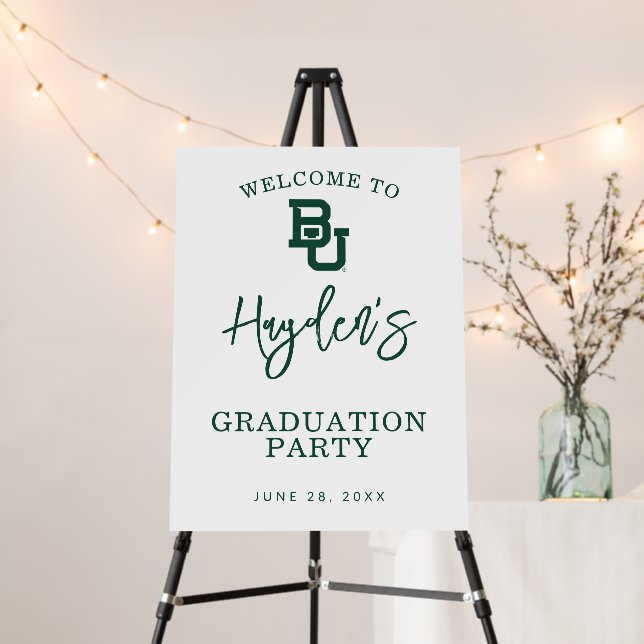 Baylor University BU Logo Graduation Foam Board (In Situ (Stand))