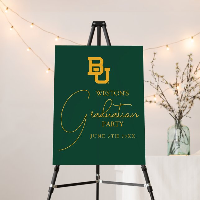 Baylor University BU Logo Graduation Foam Board (In Situ (Stand))